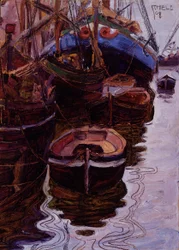 Boote im Hafen von Triest